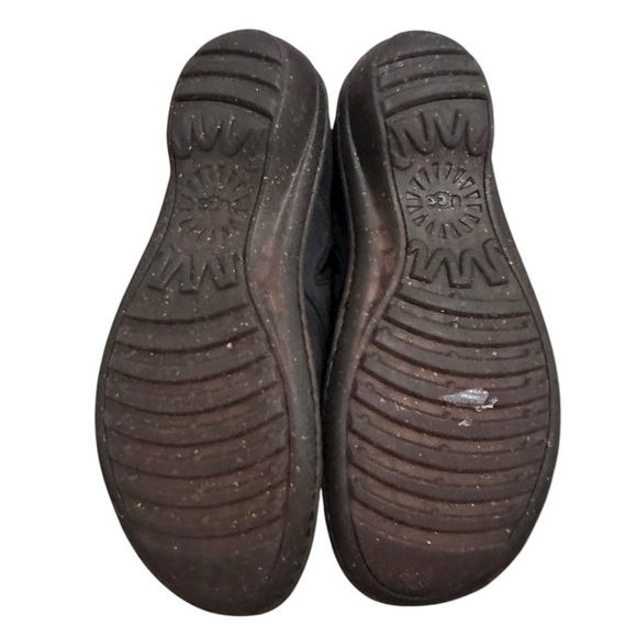 Ugg Australia Women’s Anila Clog Shoes Black Leather Woven Detail Size 7 EUC - Picture 6 of 9